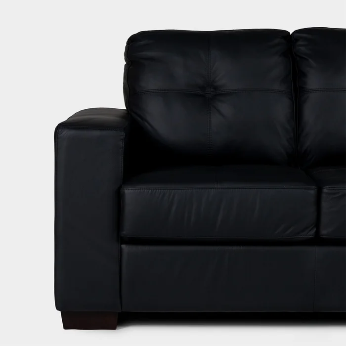 Sofá Fargo - Cuero Básico - 2 cuerpos - 450 (Negro) en Negro - Sillones y sofás, Uruguay | Nyr, vista 4