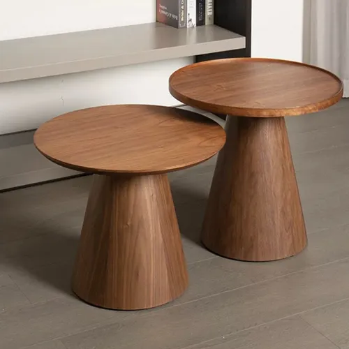 Mesa redonda madera JANA en Madera natural - Mesas de living, Uruguay | Simple Deco