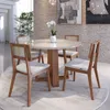 Mesa de Comedor Wood - Redonda con Vidrio - 120 - Off White y Natural en Blanco - Mesas de comedor, Uruguay | NYR, vista 5 de 5