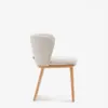 Silla Ciselia chenilla beige y madera maciza de fresno acabado tono natural FSC Mix Credit en Beige - Sillas, Uruguay | Kavehome, vista 8 de 9