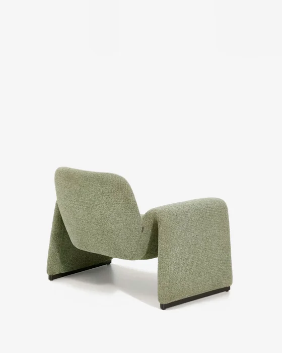 Butaca Melvia - de chenilla verde en Verde - Butacas, banquetas y puffs, Uruguay | Kavehome, vista 9