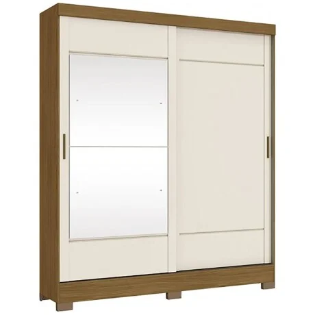 Ropero 2 puertas corredizas c/ espejo en Beige - Roperos y placares, Uruguay | La Cueva Muebles, vista 4