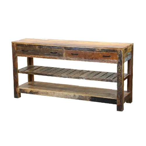 R66C Recibidor 150x40x80 en Madera natural - Aparadores y recibidores, Uruguay | Victoriana