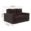 Sofa Cama 2 Plazas Abertura Frontal Ruedas Patas De Madera - Sillones y sofás, Uruguay | Soy Hogar, vista 5 de 10