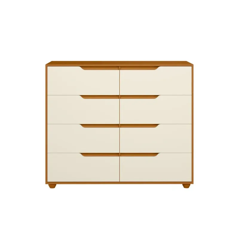 Comoda 8 Cajones - Línea FIT - Marrón en Marrón - Cómodas, Uruguay | Ecowood