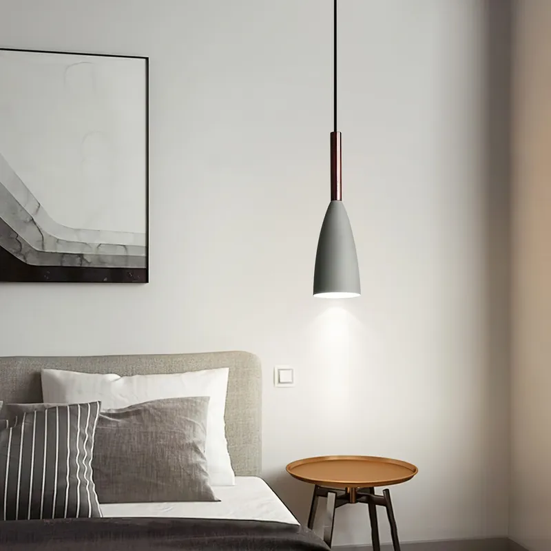 Luminaria de techo colgante fino nórdica Gris en Gris - Lámparas colgantes, Uruguay | Decotech