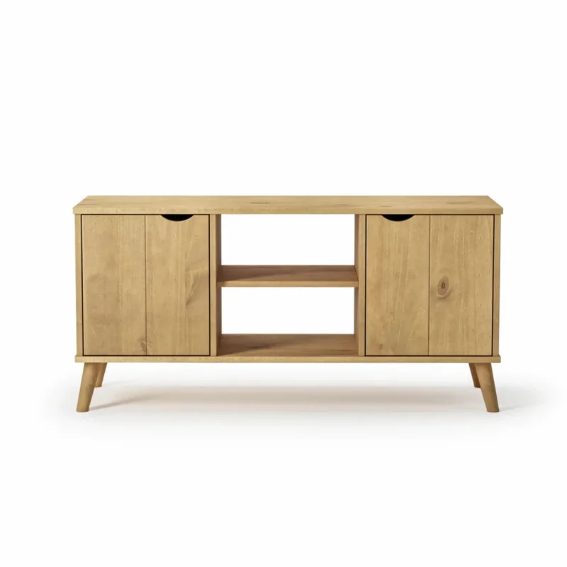 Rack para TV 2 Puertas - Línea Berlin - Marrón en Marrón - Muebles para TV, Uruguay | Ecowood, vista 3