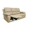 Recliner Manual 3 Cuerpos Cuero Marron Lina Taupe en Beige - Sillones y sofás, Uruguay | Divino, vista 4 de 6