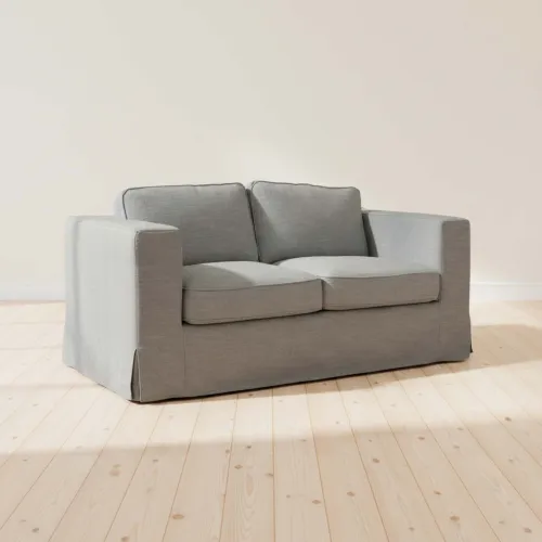 Sofá Con Funda Desmonttable 2 Cuerpos Tela-y-madera Gris Charlie en Gris - Sillones y sofás, Uruguay | Divino