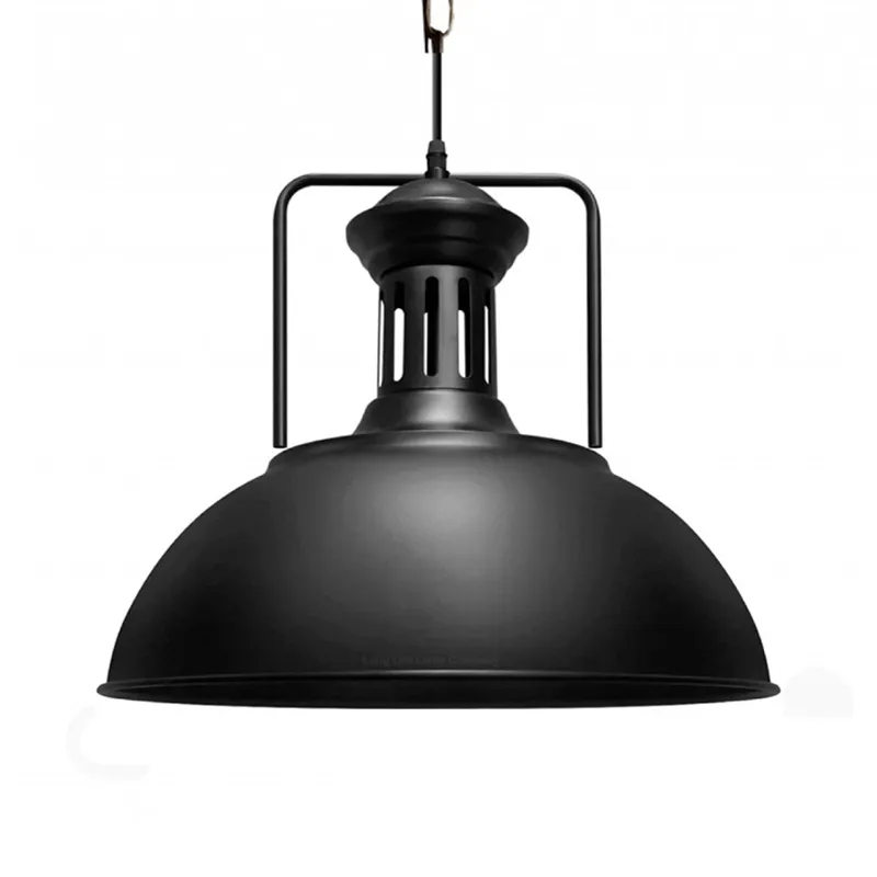 Lámpara galponera Fénix en Negro - Lámparas colgantes, Uruguay | Alta Gracia Deco