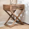 Mesa de luz Cross en Madera natural - Mesas de luz, Uruguay | Satec, vista 2 de 2