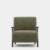 Butaca Meghan de chenilla verde y madera maciza de fresno con acabado wengué en Verde - Butacas, banquetas y puffs, Uruguay | Kavehome, vista 5 de 8