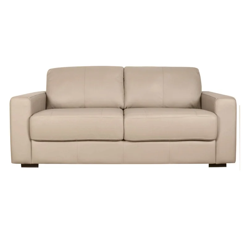 Sillón 2 Cuerpos Cuero-100-natural Marron Texas Avellana en Beige - Sillones y sofás, Uruguay | Divino, vista 3