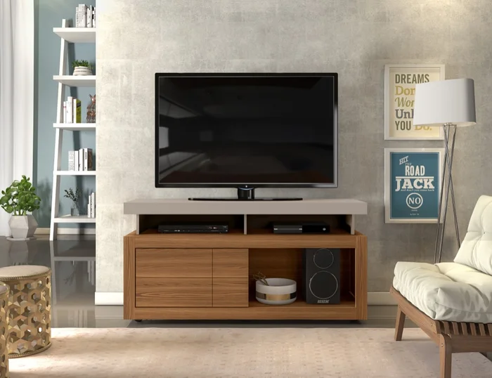 Rack Tv Modular Living Hasta Led 55 Verano en Rústico/Blanco - Muebles para TV, Uruguay | Soy Hogar, vista 3