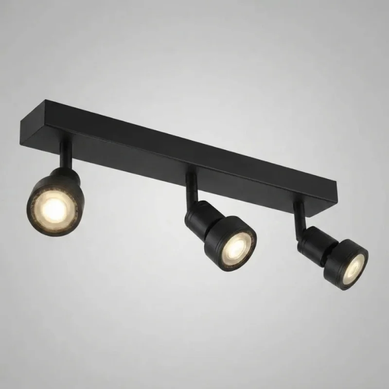 Lámpara Niza Triple Orientable Negra en Negro - Lámparas colgantes, Uruguay | Serlux, vista 6