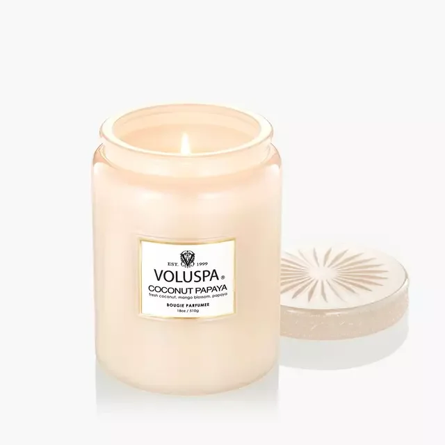 COCONUT PAPAYA VELA EN FRASCO DE VIDRIO MEDIANA - Velas y Portavelas, Uruguay | Sentido Jose Ignacio, vista 2