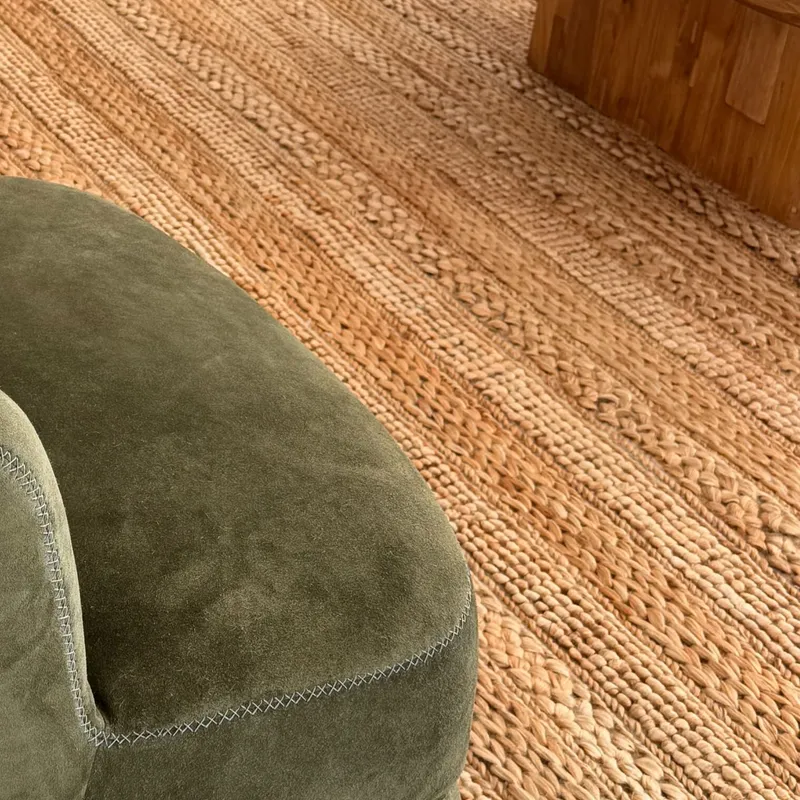 ALFOMBRA NUDOS/ESPIGA YUTE en Madera natural - Alfombras, Uruguay | Masinfinito Casa