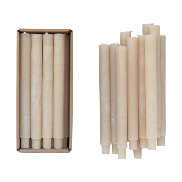 SET 12 VELAS DE PARAFINA BEIGE en Beige - Velas y Portavelas, Uruguay | Sentido Jose Ignacio