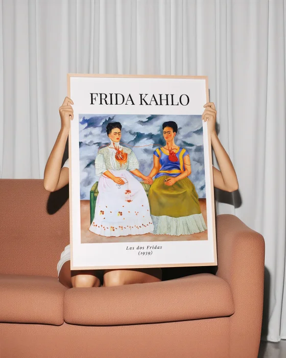 Frida Kahlo - Las dos Fridas en Multicolor - Láminas, Uruguay | La Cuadrería, vista 4
