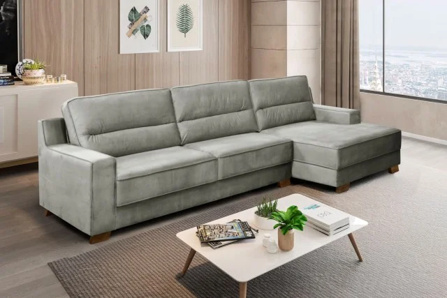 Sofá Sasha con Chaise Longue en Beige - Muebles, Uruguay | New York Home, vista 3