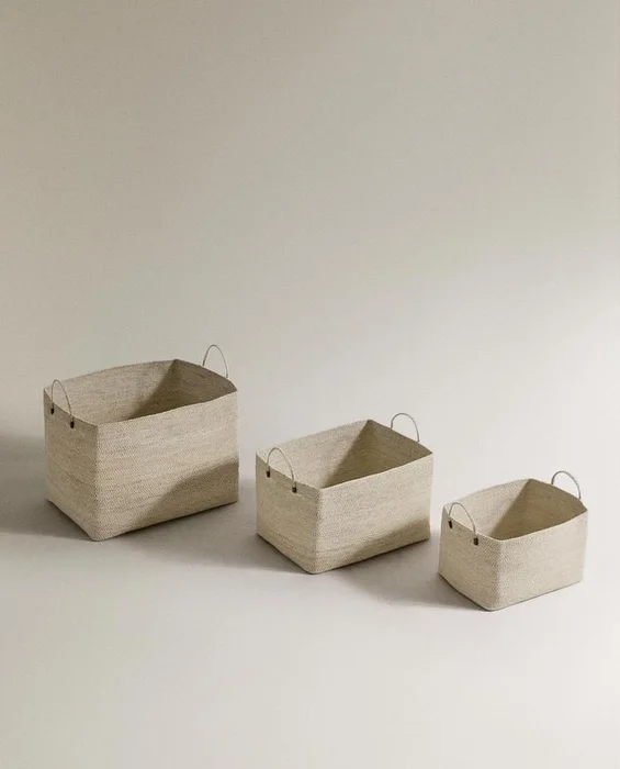 CESTA RECTANGULAR SEAGRASS en Beige - Canastos, Uruguay | Zara Home, vista 2