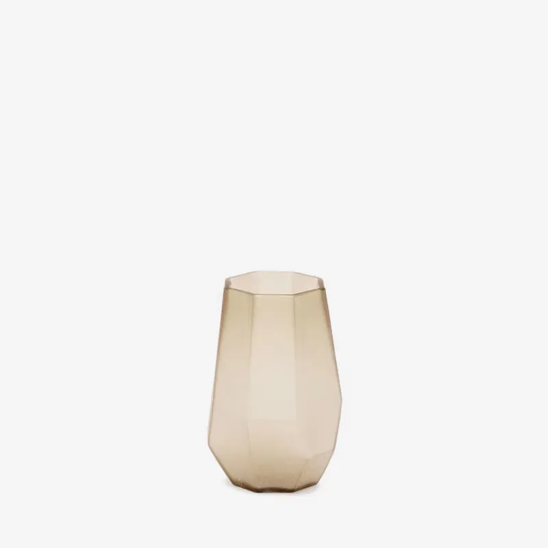 Jarrón Arai de vidrio reciclado gris - 16,5 cm en Marrón - Jarrones, Uruguay | Kavehome