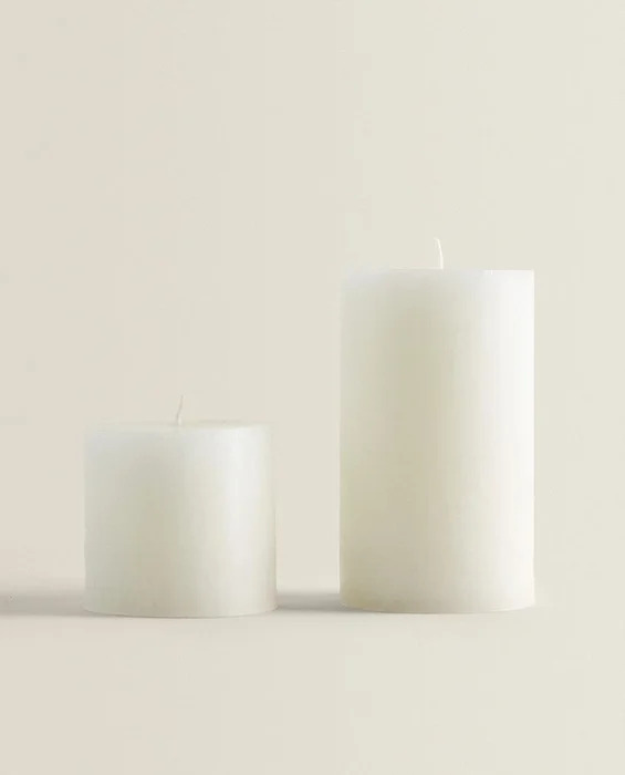 VELA DECORATIVA CILÍNDRICA en Blanco - Velas y Portavelas, Uruguay | Zara Home, vista 2