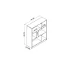 Biblioteca c/ reparticiones 93x108x30 Nogal - Living, Uruguay | Que Sal Muebleria, vista 3 de 7
