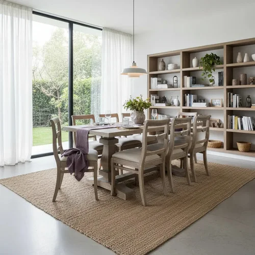 Juego De Comedor Madera Ozark Doble Pie 8 Sillas 200x100 Cm A Eleccion en Madera natural - Mesas de comedor, Uruguay | Ozark Home
