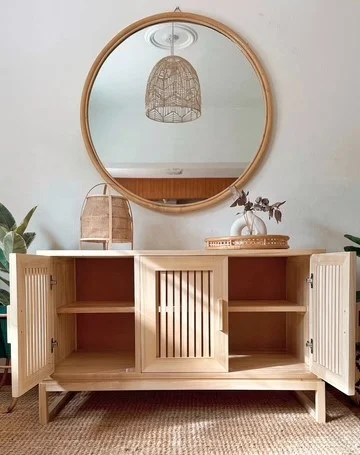 Aparador alacena con puerta de varillas en Madera natural - Aparadores y recibidores, Uruguay | Decoramuss, vista 4