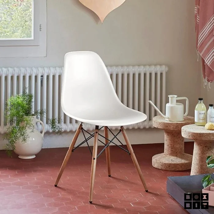 Silla Eames DKR - Base En Madera - Blanco en Blanco - Sillas, Uruguay | Rústico Hogar, vista 2