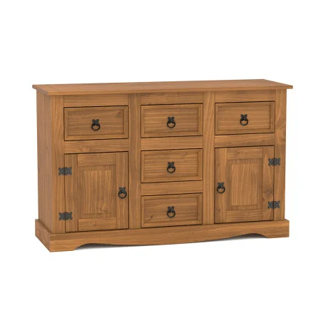 Aparador 5c+2p Línea Naturale - Roble en Madera natural - Aparadores y recibidores, Uruguay | La Cueva Muebles, vista 3