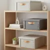 CAJA ORGANIZADOR C/ASA 33X40X17CM EXT TELA CREMA en Beige - Canastos, Uruguay | Decohogar, vista 2 de 4