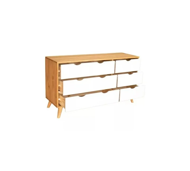 Cómoda 6 Cajones Madera - Linea Dublin en Madera natural - Cómodas, Uruguay | Rústico Hogar, vista 3