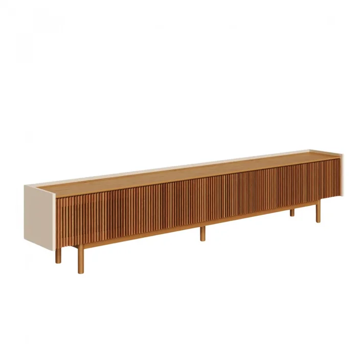 Rack de TV Dune Ripiado 2.2 - Linea Manhattan - Off White - Muebles para TV, Uruguay | Rústico Hogar, vista 2