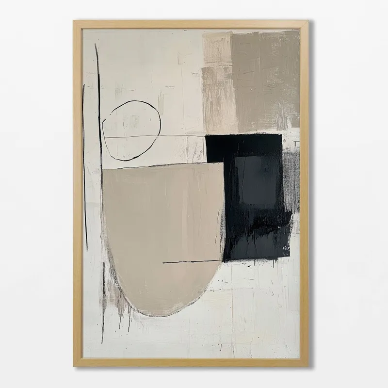 Abstractos Neutros - Serie N.10 en Multicolor - Láminas, Uruguay | La Cuadrería