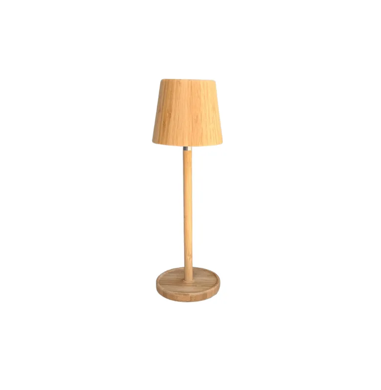 L. MESA RECARGABLE MONTREAL 15X32 en Madera natural - Lámparas de mesa, Uruguay | Masinfinito Casa
