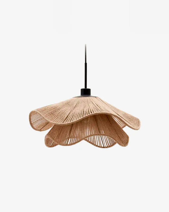 Pantalla para lámpara de techo Pontos de yute con acabado natural Ø 50 cm en Marrón - Lámparas colgantes, Uruguay | Kavehome