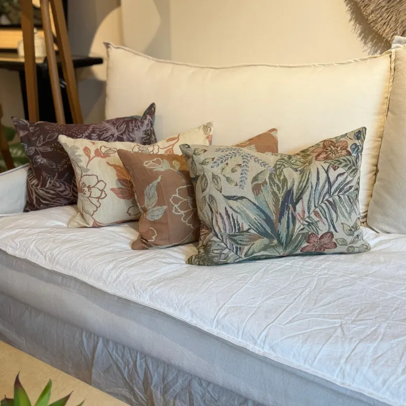 Almohadon rectangular estampa en Naranja - Textiles, Uruguay | FMB