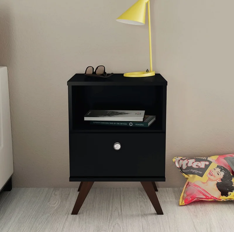 Mesa De Luz Linea Retro Living Dormitorio 1 Cajon Bl Rt3019 en Blanco - Mesas de luz, Uruguay | Soy Hogar, vista 5