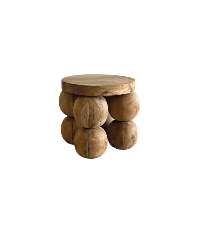 MESA LATERAL BUBBLE 30DIAMx50CM H en Madera natural - Mesas de arrimo, Uruguay | Vinibel