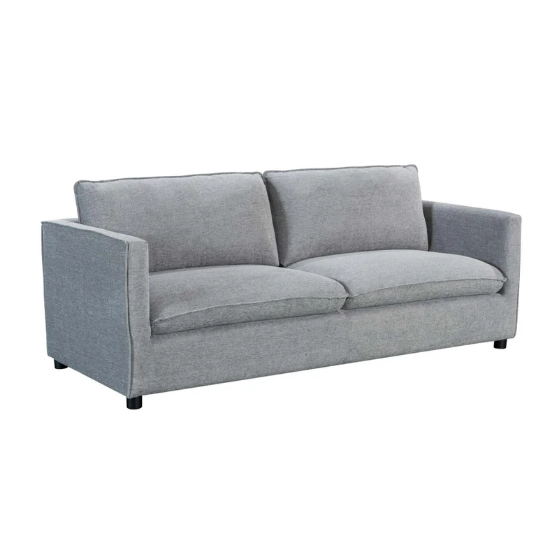 Sofá 3 Cuerpos Tela Gris Amsterdam en Gris - Sillones y sofás, Uruguay | Divino, vista 3