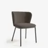 Silla Ciselia de borreguito negro y acero negro en Negro - Sillas, Uruguay | Kavehome, vista 1 de 8