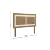 Respaldo de sommier 2 plazas Linea Veneza - Blanco/Miel en Multicolor - Dormitorio, Uruguay | La Cueva Muebles, vista 2 de 2