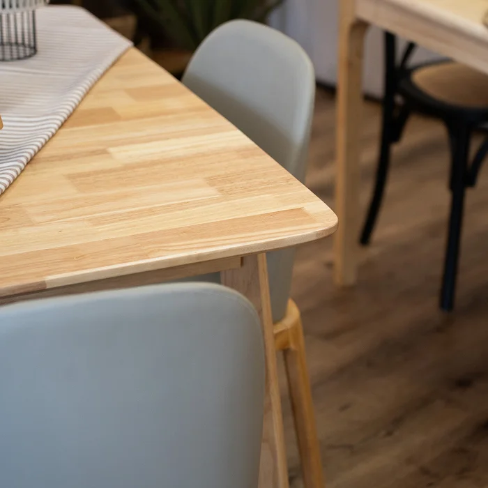 Mesa de comedor Extensible - Madera maciza 120 a 150 cm Elan - Línea Serena en Madera natural - Mesas de comedor, Uruguay | Ecowood, vista 8