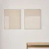 Cuadro abstracto de Salin con raya vertical de lino beige 80 x 100 cm en Beige - Decoración de pared, Uruguay | Kavehome, vista 2 de 4