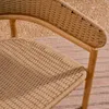 Sillón Arinella de madera maciza de acacia acabado tono natural y cuerda beige FSC 100% en Beige, Marrón, Natural - Butacas, banquetas y puffs, Uruguay | Kavehome, vista 3 de 10
