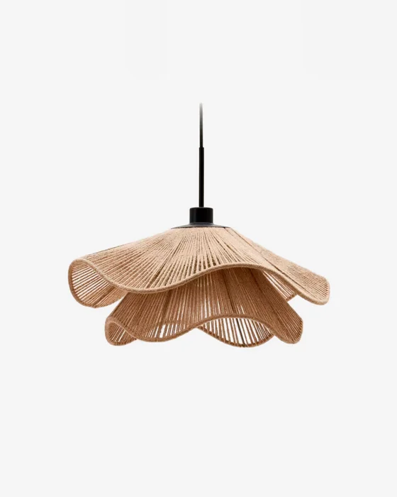 Pantalla para lámpara de techo Pontos de yute con acabado natural Ø 50 cm en Marrón - Lámparas colgantes, Uruguay | Kavehome