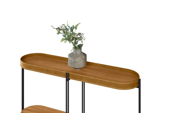 Aparador Monaco Buffet 140cm Cuero/Mdf en Madera natural - Aparadores y recibidores, Uruguay | Balton, vista 3