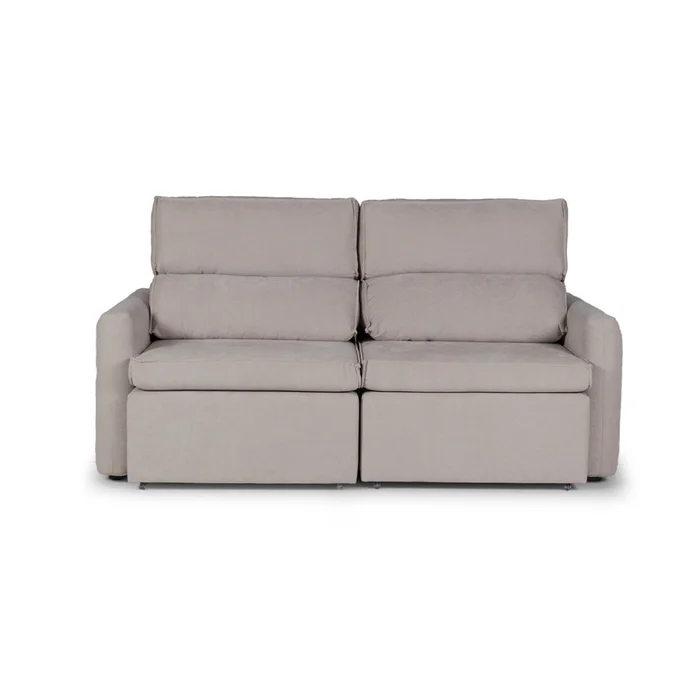Sofá Santiago (Rebatible) - Tela Microfibra - 2,5 cuerpos - TC 1010 (Beige) en Gris - Sillones y sofás, Uruguay | NYR, vista 2